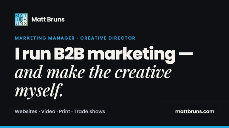 mattbruns dot com new website