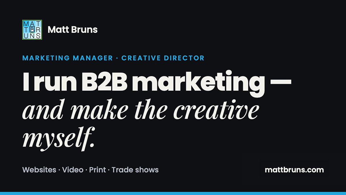 mattbruns dot com new website